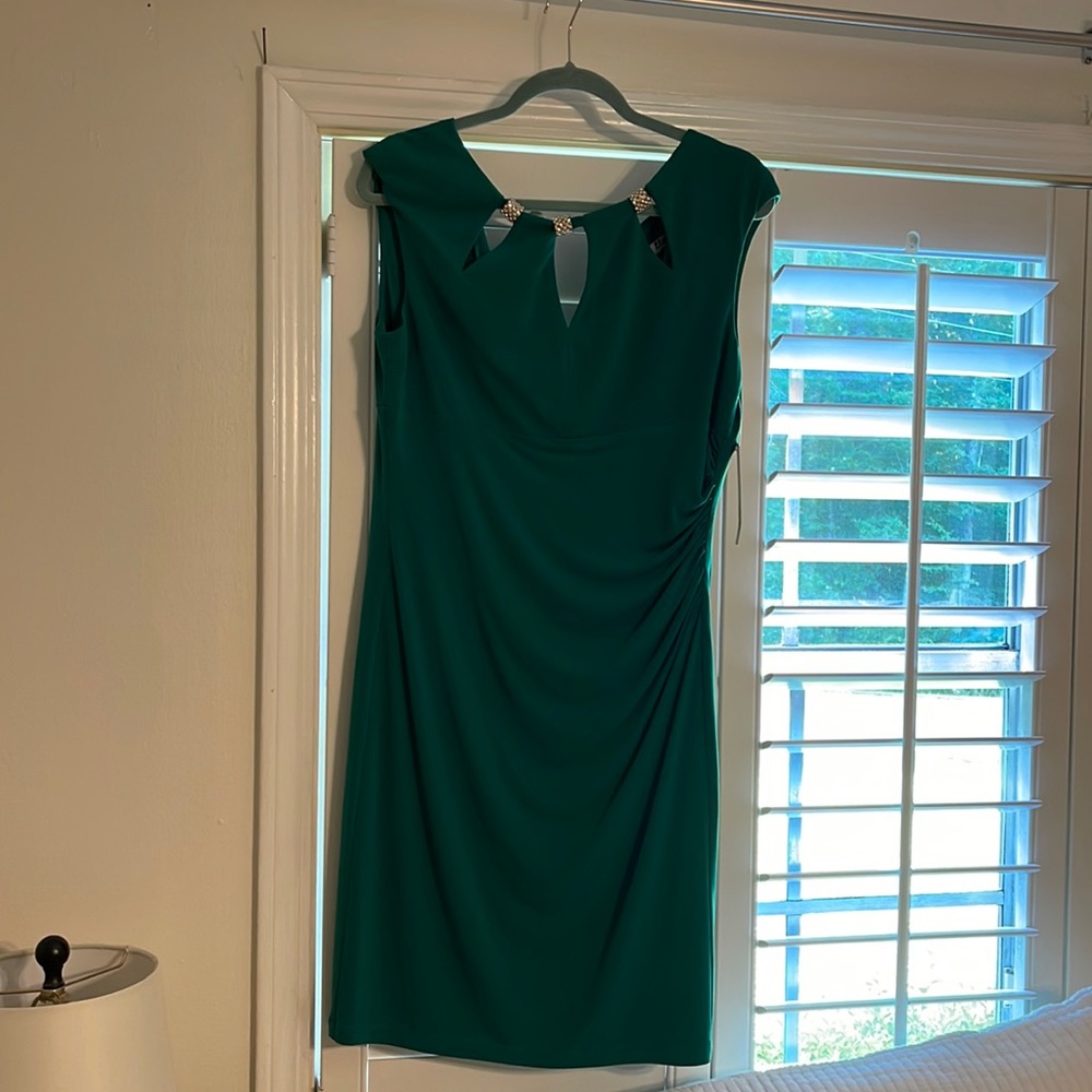 Emerald green cocktail dress